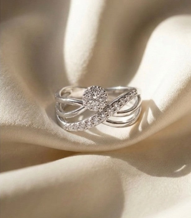 Infinity Bloom Crystal Ring